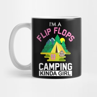 Funny I'm A Flip Flops Camping Kind Of Girl Camping Lover Mug